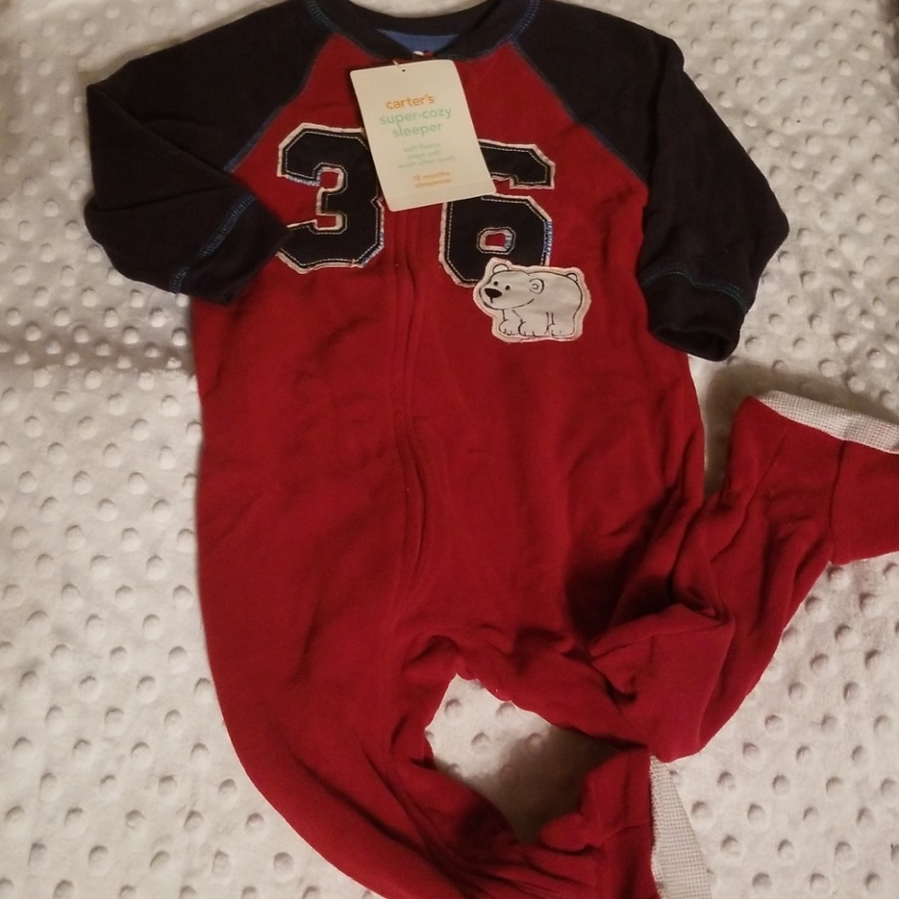 NWT CARTERS FOOTED SLEEPER PJS‎ PAJAMAS 18 MTH BOYS